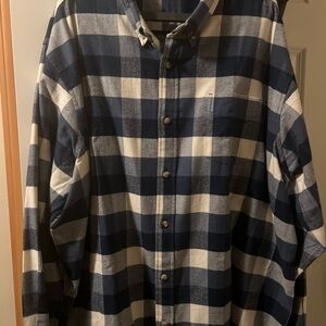 RedHead Men's Navy and White Plaid Shirt
